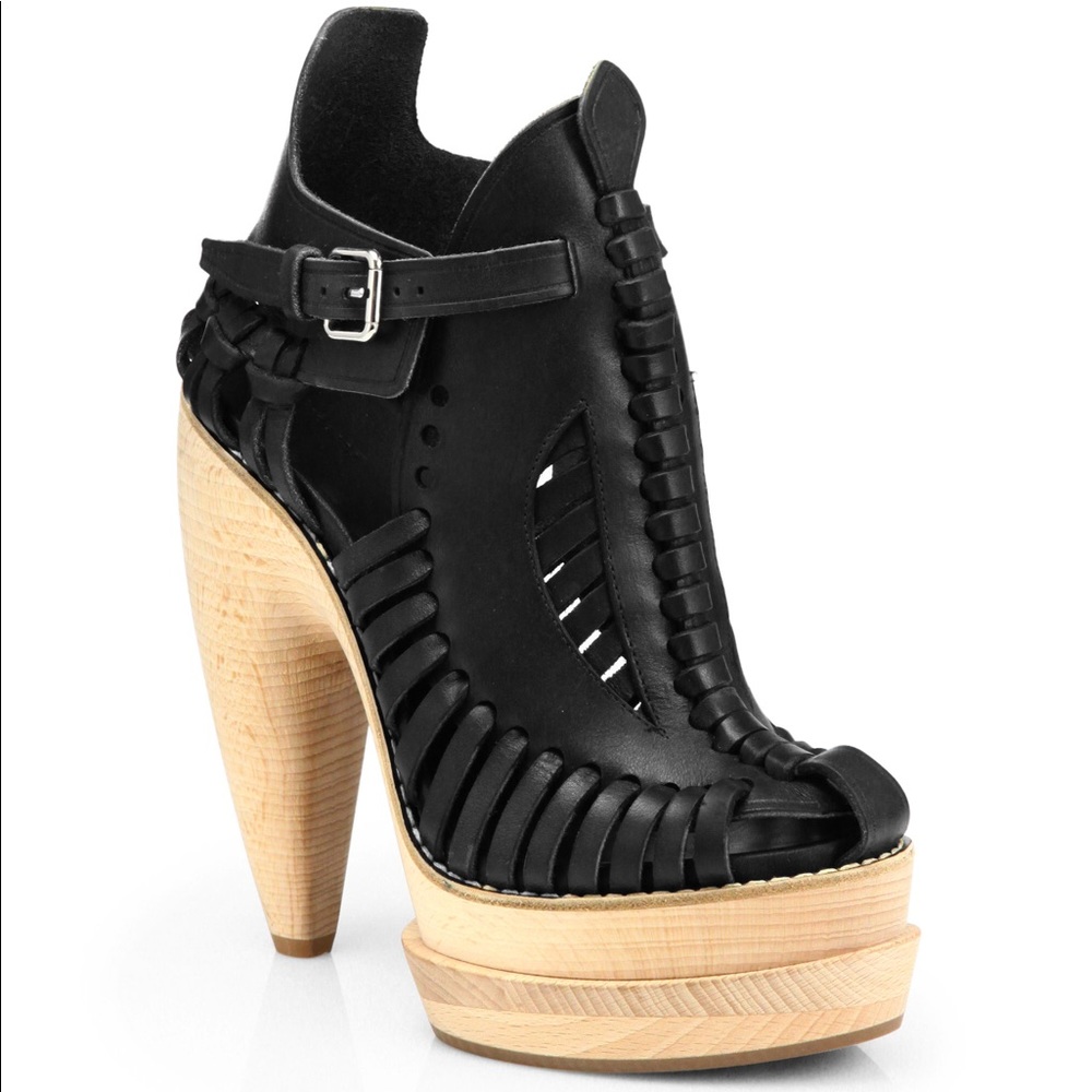Runway proenza schouler platform black sandal